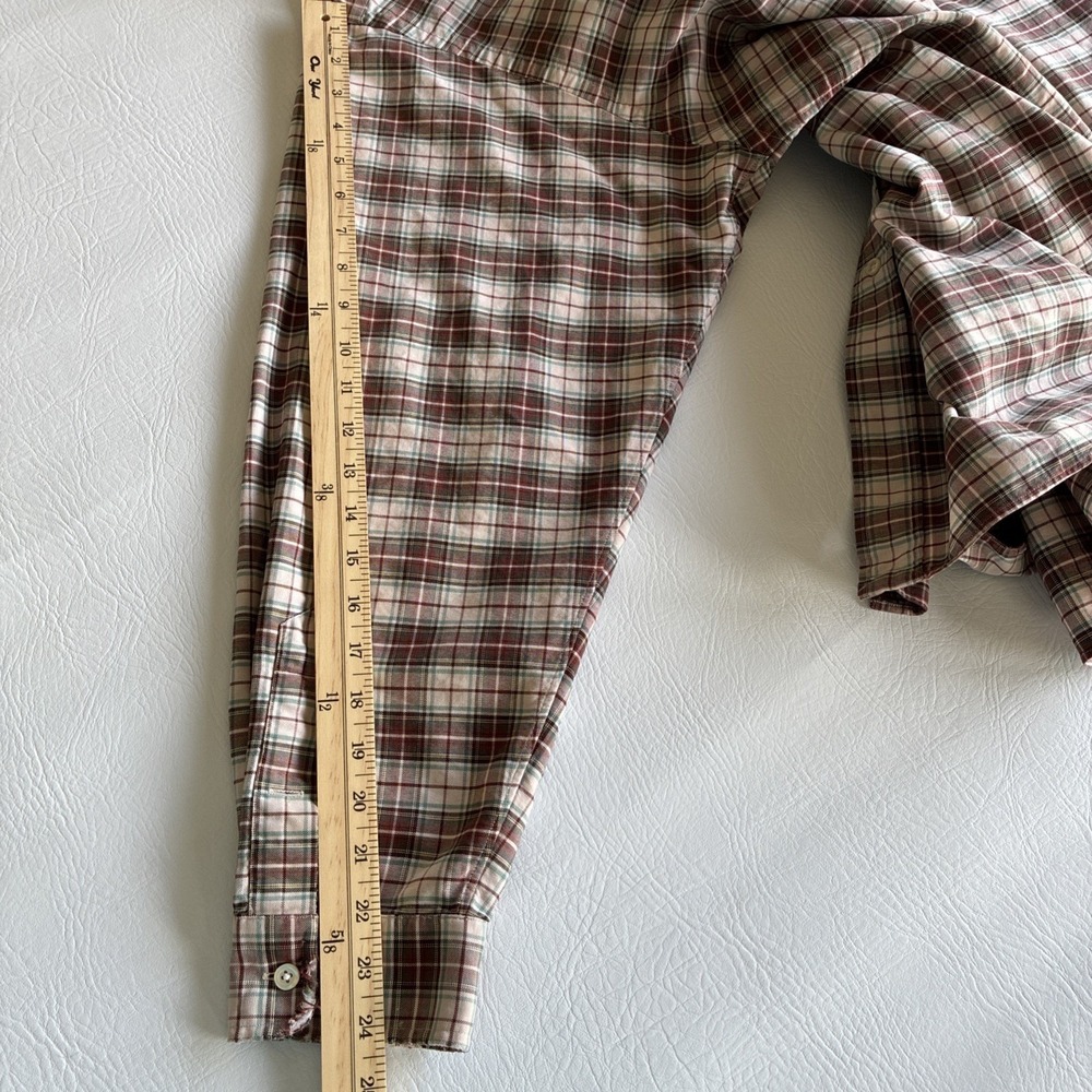Men's 4XL Ralph Lauren Beige Label Big Shirt XL Plaid Pony 90s Distressed Read - Picture 7 of 16